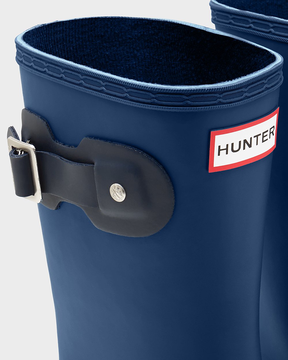 Womens Hunter Original Tour Foldable - Short Rain Boots Navy - 6081-UFVKL